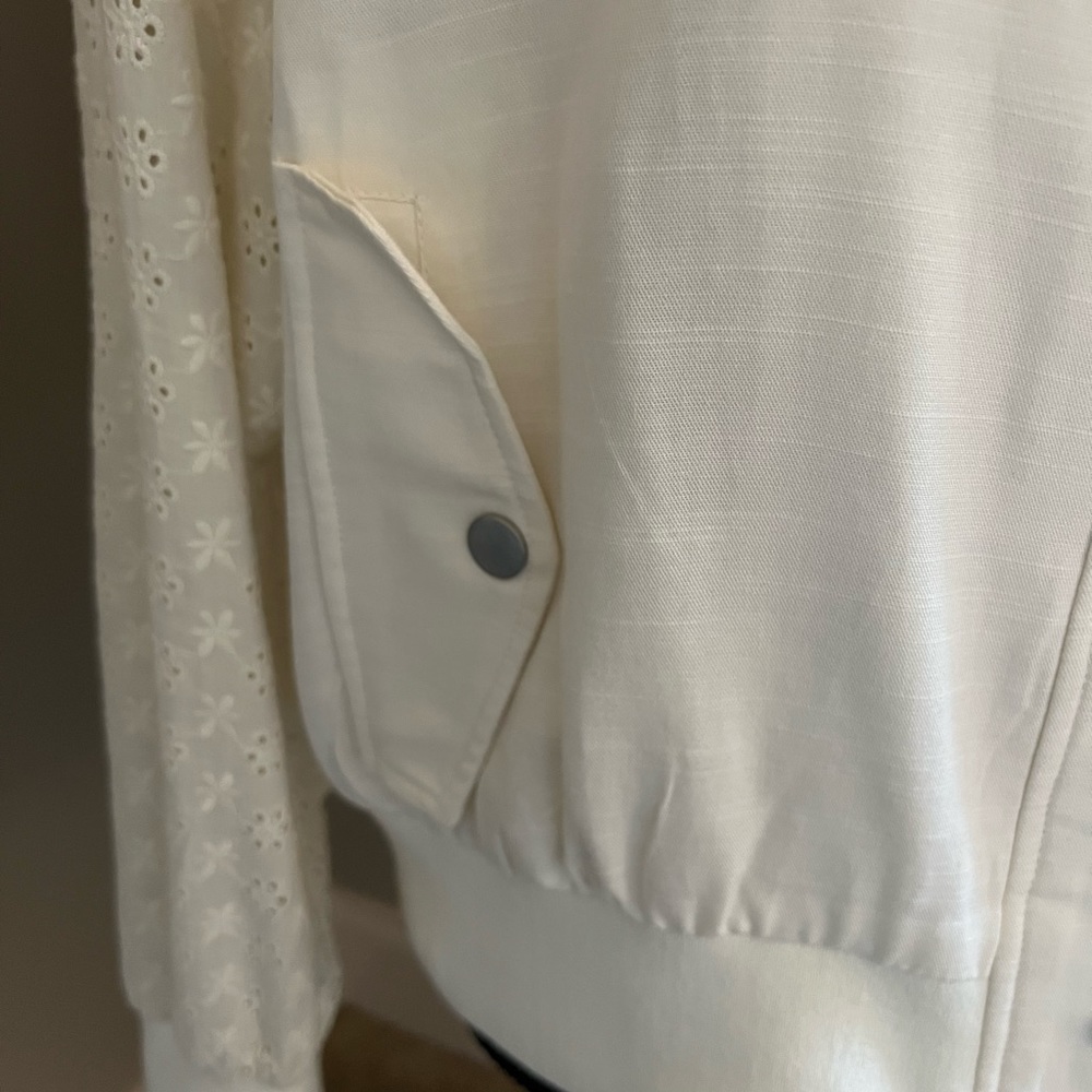 NWOT 7 for all Mankind Bomber Eyelet Jacket - Picture 2 of 10